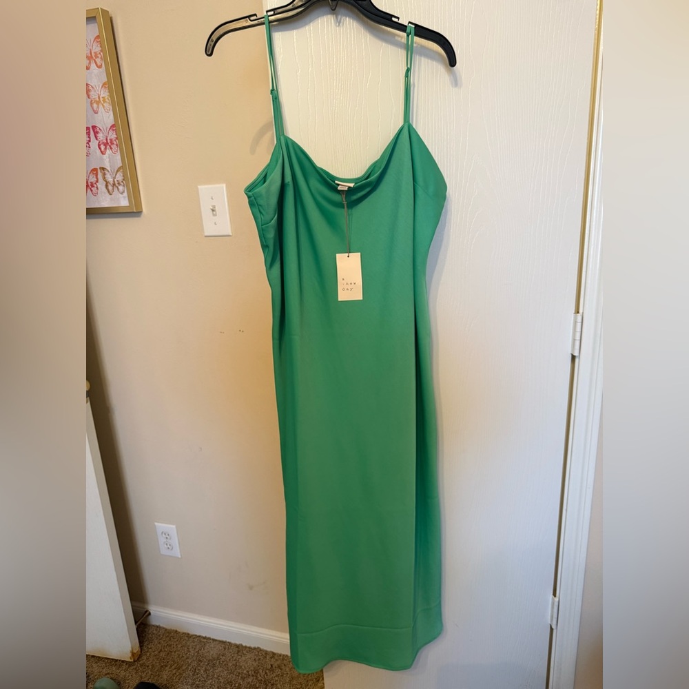 Green Slip Dress